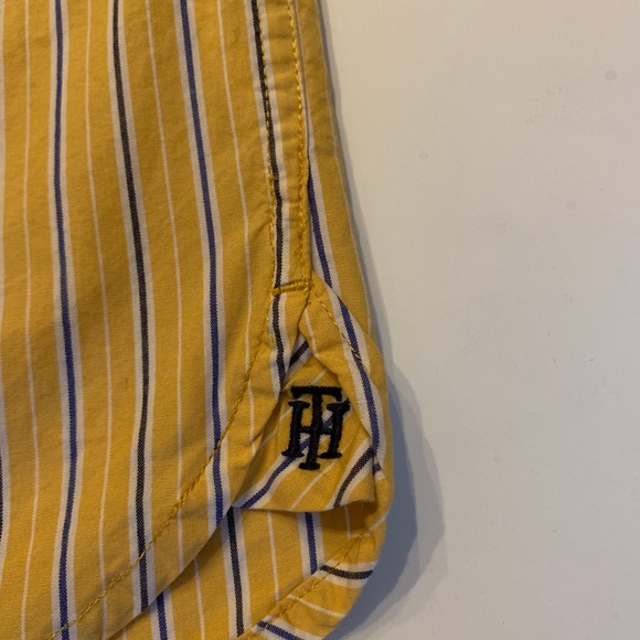 Tommy Hilfiger Yellow Blue Striped Dress Shirt - Picture 2 of 4